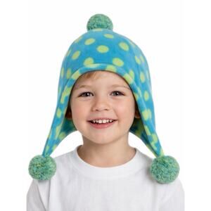 Gap Kids Blue Polka Dots Pom Pom Beanie Size S/M